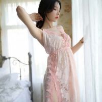 【情趣内衣】蕾丝侧开叉吊带睡裙佐卡莲/ZOCOA